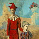 Acrobat and young harlequin