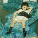 Little Girl in a Blue Chair